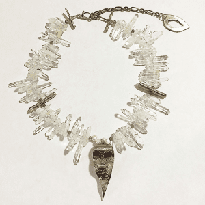 Leave Wave & Quartz Necklace