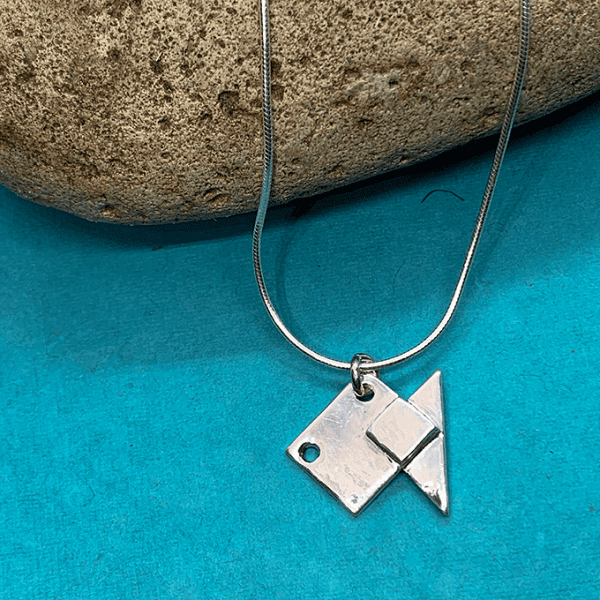 Fish origami inspired Chain Necklace