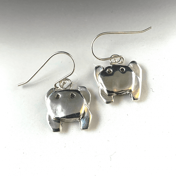 Crab Origami Earrings Small