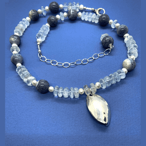 oval aquamarine necklace
