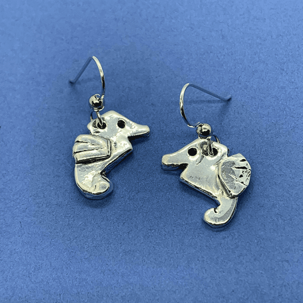 seahorse Origami Earrings Small