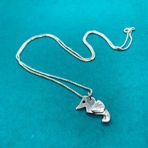 seahorse origami necklace