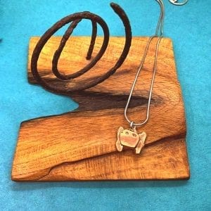 copper Crab Origami Necklace