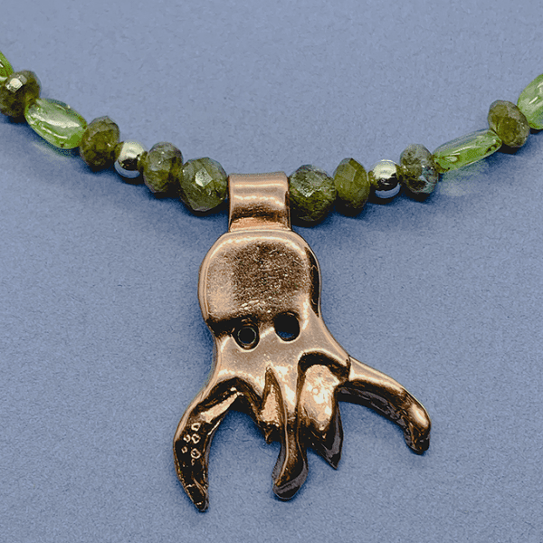 copper octopus pendant