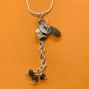 metal and stone necklace