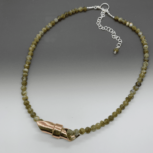 The Message Necklace Copper & Labradorite - Image 2