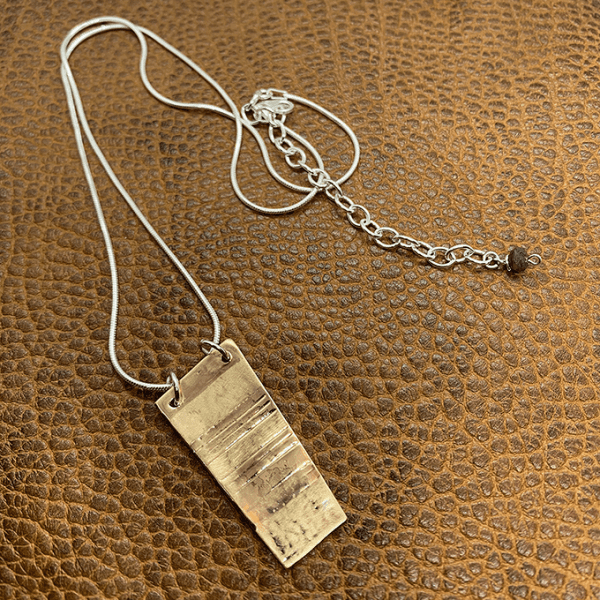 Rectangular Bronze Necklace