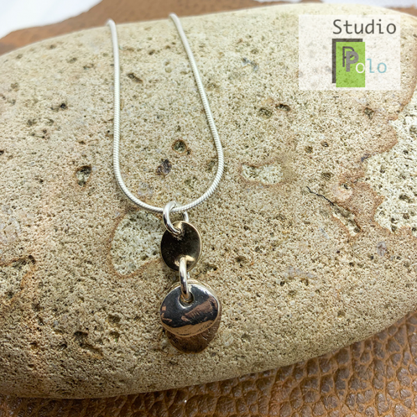 Disks Necklace, 2 Tone - Image 2