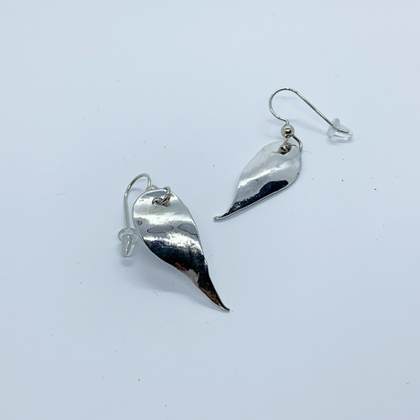 Leaf Earrings in Fine Silver